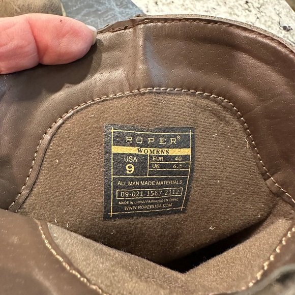 ROPER WOMEN'S AMELIA EAGLE OVERLAY WESTERN BOOTS - SNIP TOE SIZE 9 - Picture 4 of 8